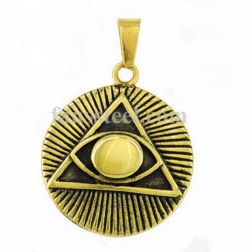 FSP16W84G sunshine triangle all seeing eye pendant - Click Image to Close